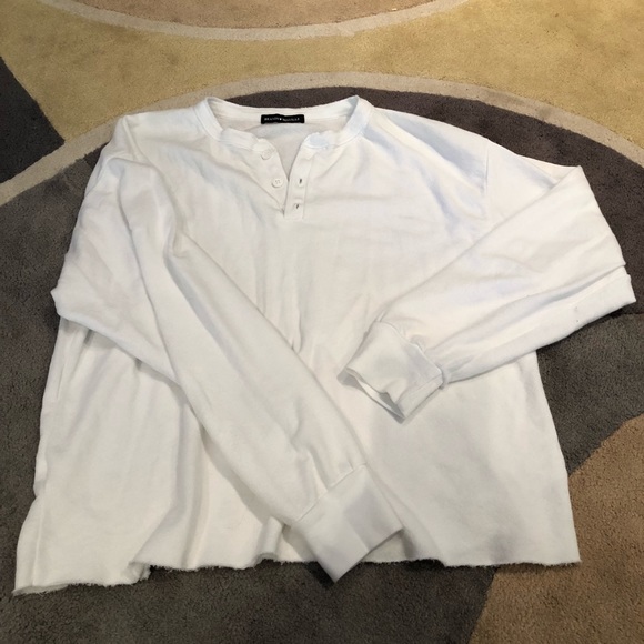 Brandy Melville Tops - Brandy Melville Allie white fleece top